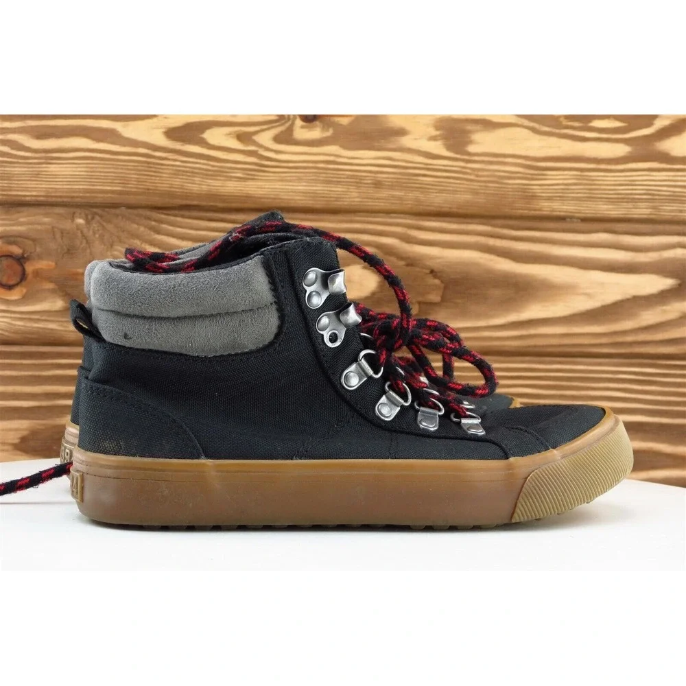 Old Navy 1994 Youth Boys‎ Shoes Sz 2 M Black Fabric Fashion Sneakers
